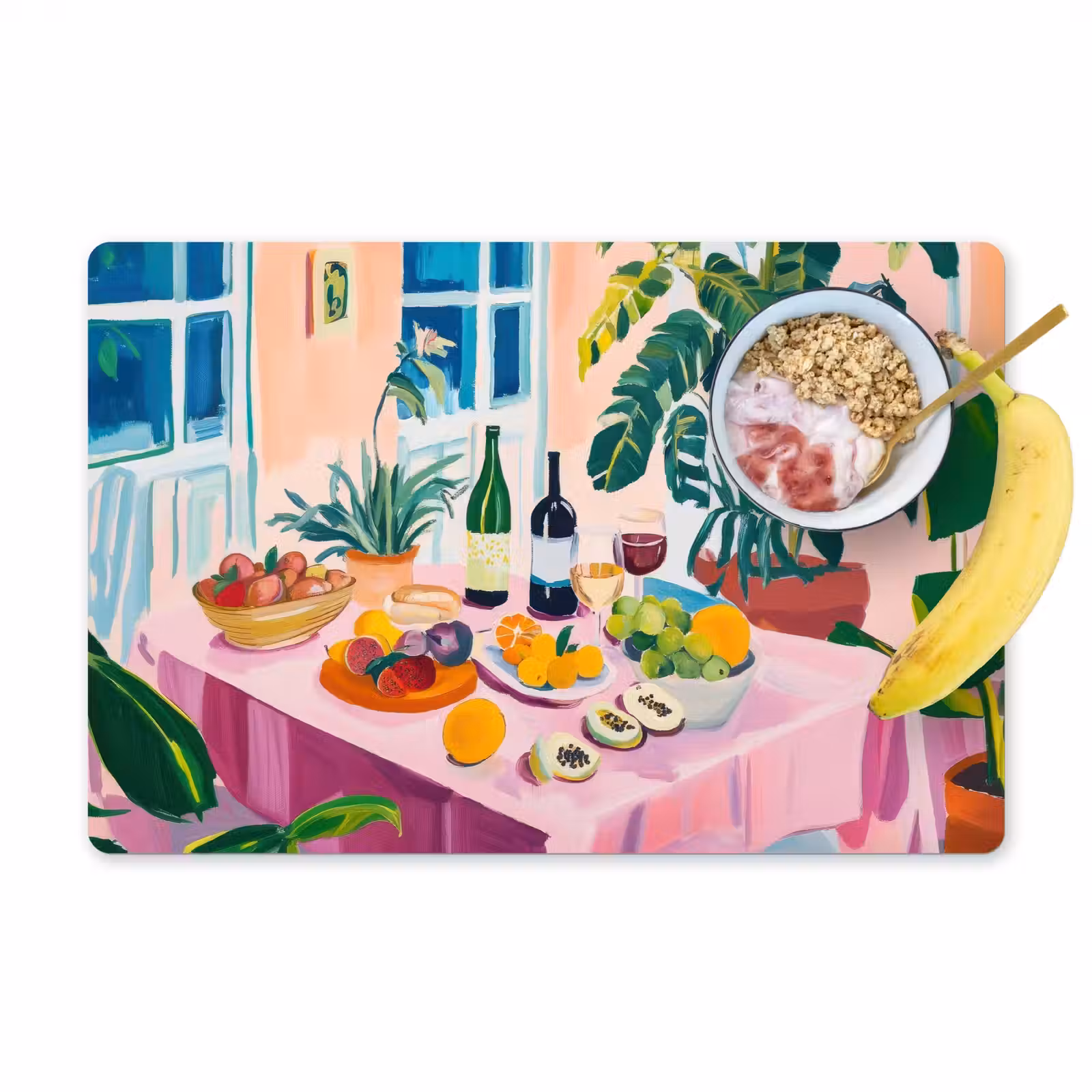 Placemat - 6 stuks - Tafel - Wijn - Fruit — 1