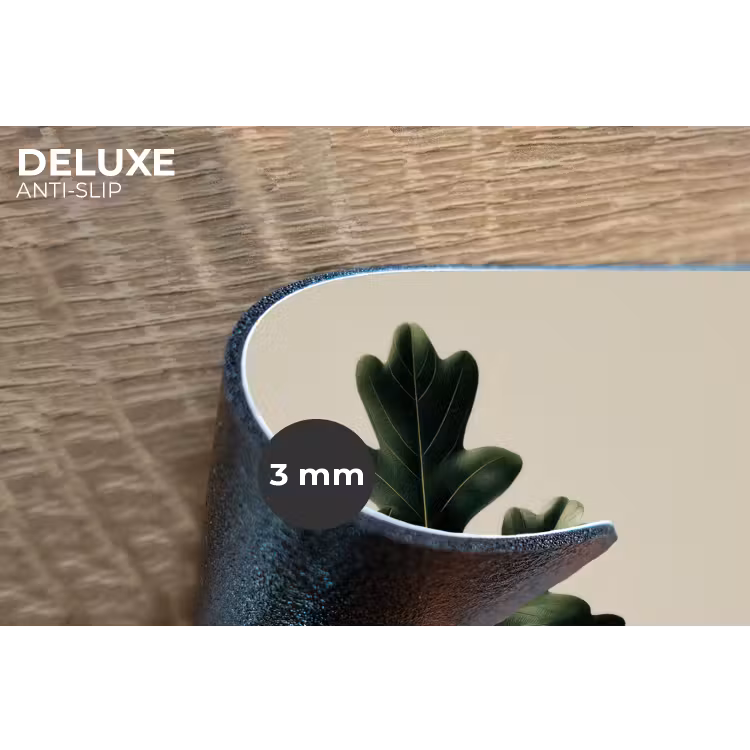 Placemat - 6 stuks - Eikenbladeren - Beige - Groen - Golvende randen — 4