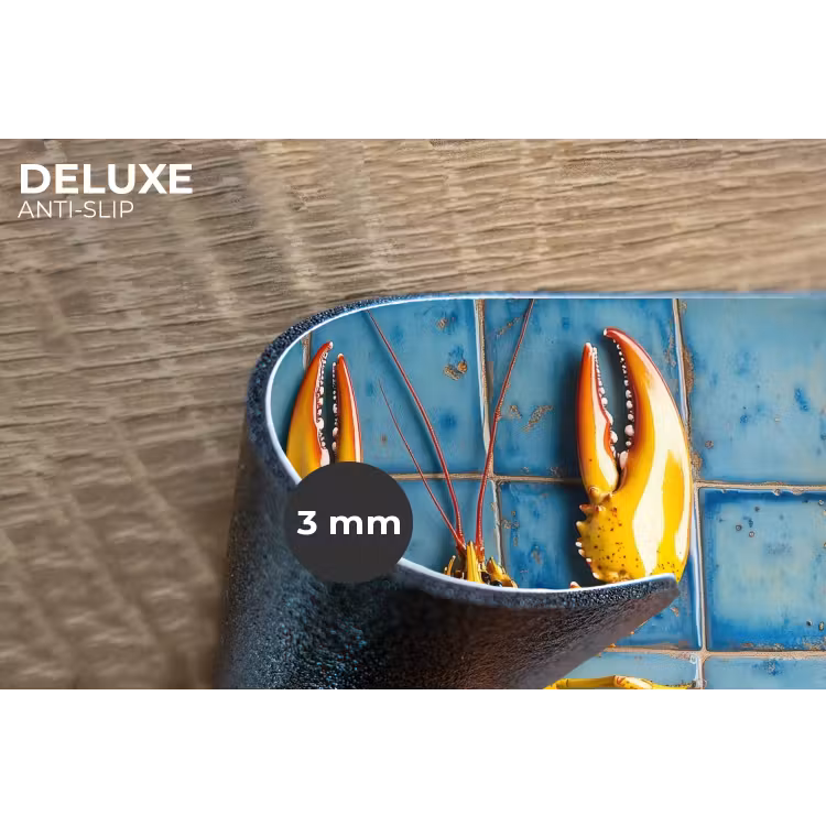 Placemat - 6 stuks - Kreeft - Geel - Blauw - Tegels — 4