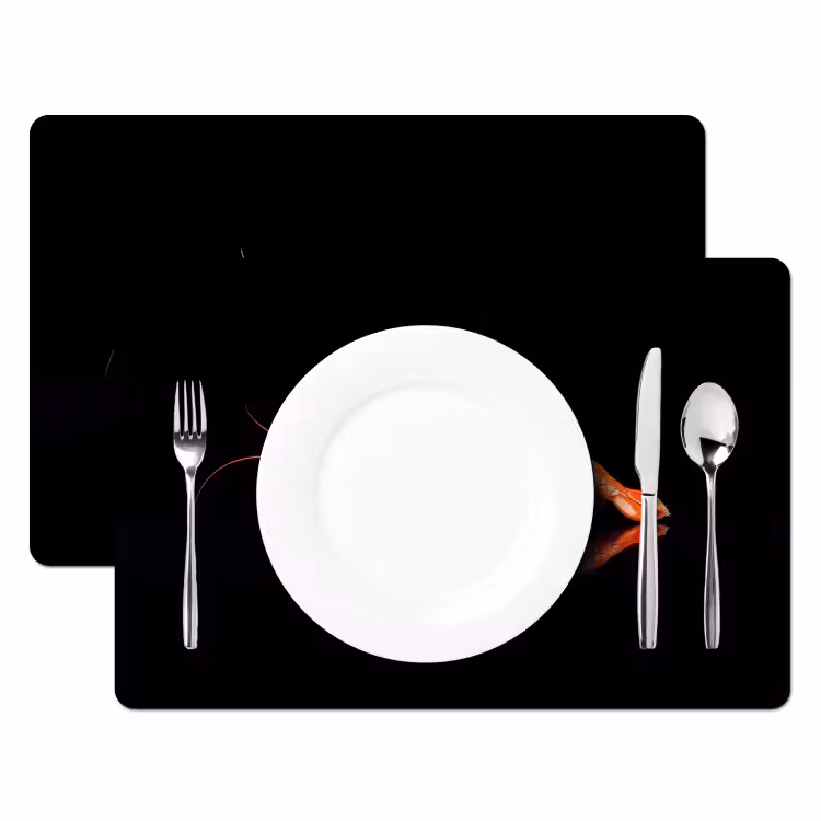 Placemat - 6 stuks - Kreeft - Oranje - Zwart - Opvallend — 2
