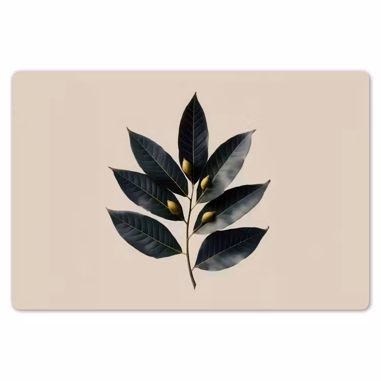 Placemat - 6 stuks - Laurierbladeren - Bloemknoppen - subtiel — 7