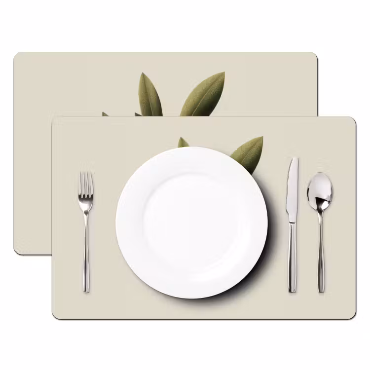 Placemat - 6 stuks - Olijftak - Donkergroen - Olijven — 2