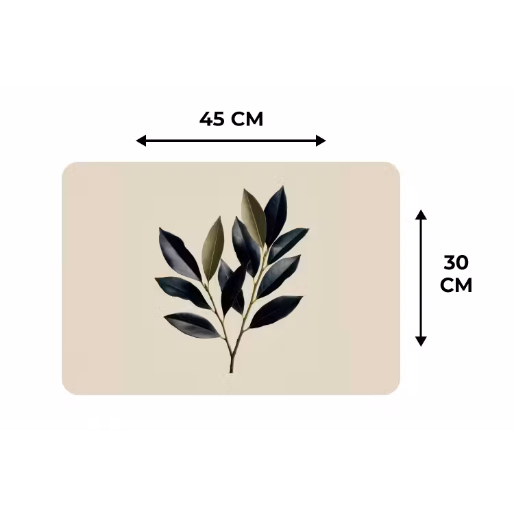 Placemat - 6 stuks - Ovaal - Olijfgroen - Simpel — 3