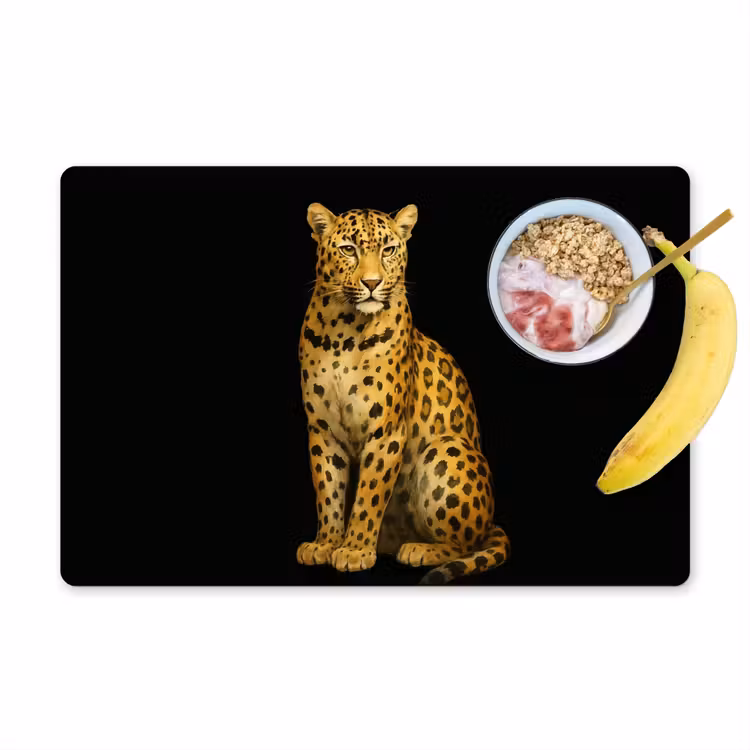 Placemat - 6 stuks - Panter - Realistisch - Bruin — 1