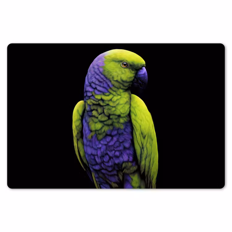 Placemat - 6 stuks - Papegaai - Veren - Opvallend - Groen — 7