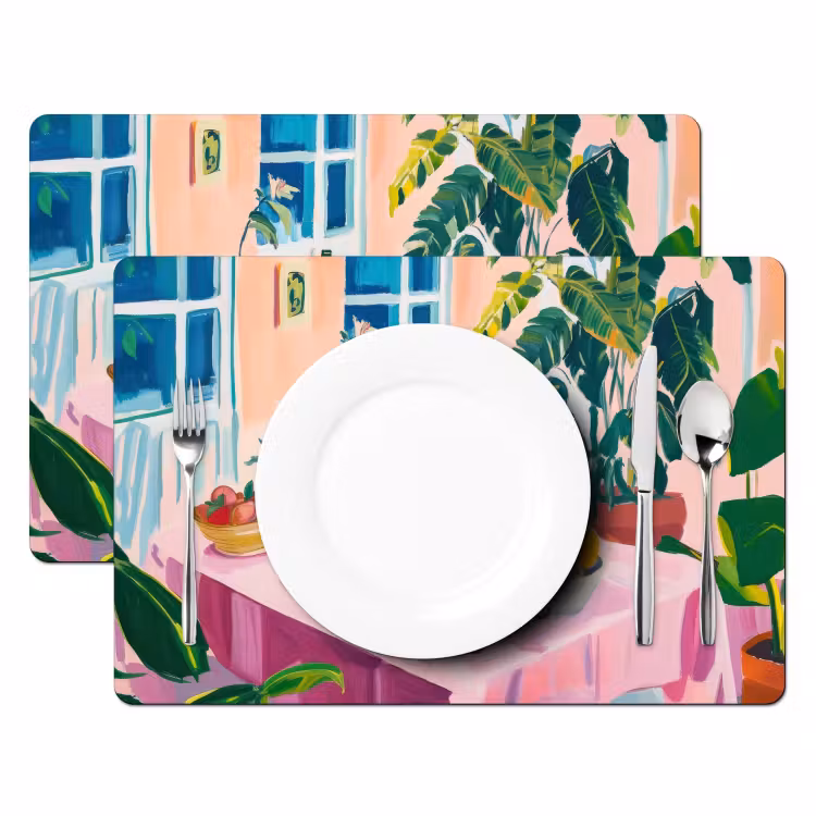 Placemat - 6 stuks - Tafel - Wijn - Fruit — 2