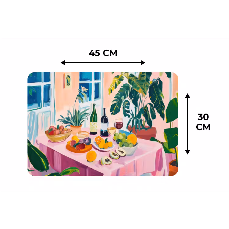 Placemat - 6 stuks - Tafel - Wijn - Fruit — 3