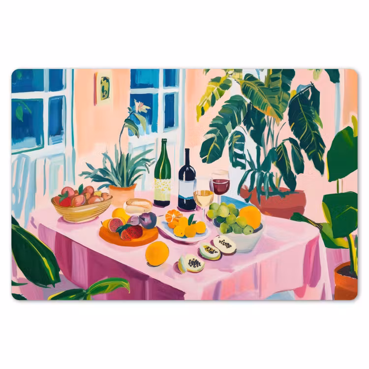 Placemat - 6 stuks - Tafel - Wijn - Fruit — 7