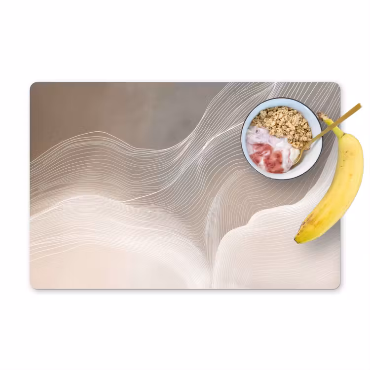 Placemat - 6 stuks - Golvende lijnen - Luchtstromen - Harmonieus — 1