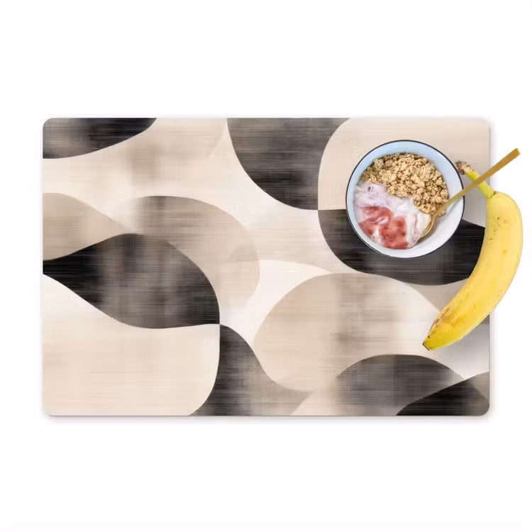 Placemat - 6 stuks - Grillige vormen - Subtiele overgangen - Dynamisch — 1