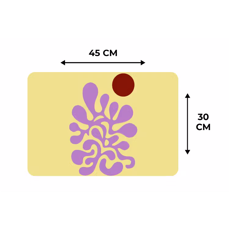 Placemat - 6 stuks - Koraal - Cirkel - Abstract - Geel — 3
