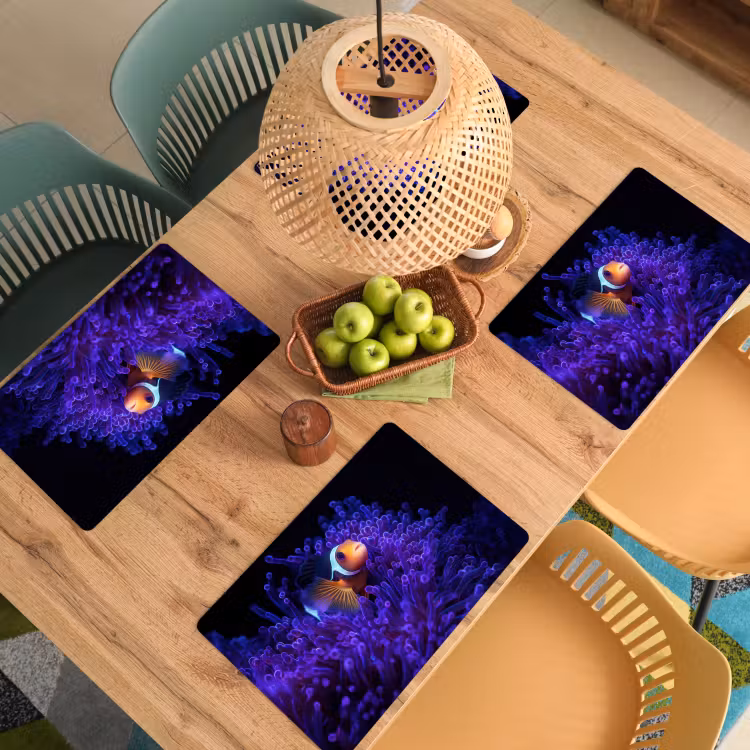 Placemat - 6 stuks - Koraal - Vis - Oranje - Zee — 6