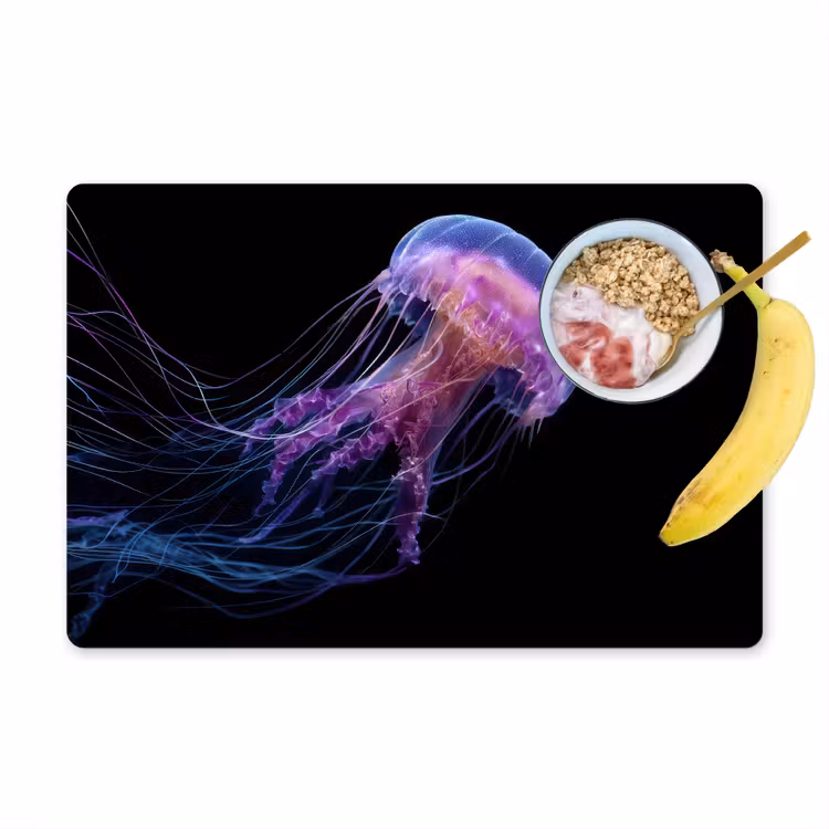 Placemat - 6 stuks - Kwal - Doorzichtig - Roze - Tentakels — 1