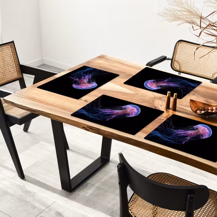 Placemat - 6 stuks - Kwal - Doorzichtig - Roze - Tentakels — 5
