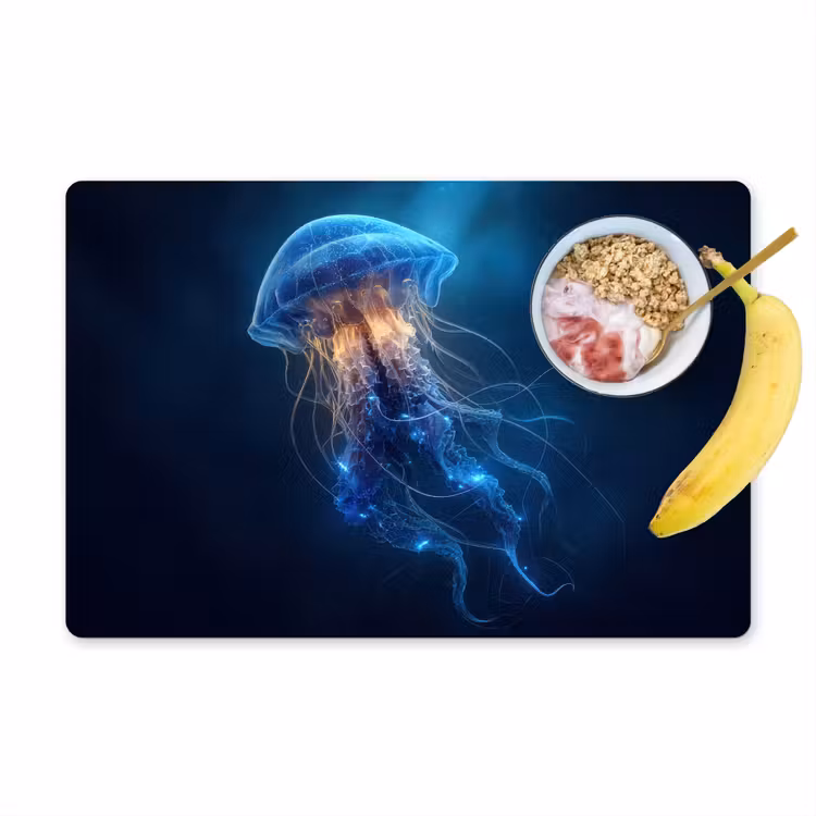 Placemat - 6 stuks - Kwal - Lichtgevend - Tentakels - Blauw — 1
