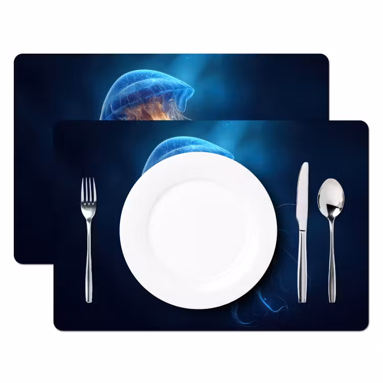 Placemat - 6 stuks - Kwal - Lichtgevend - Tentakels - Blauw — 2