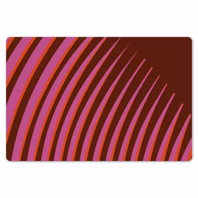 Placemat - 6 stuks - Lijnen - Rood - Beweging — 7