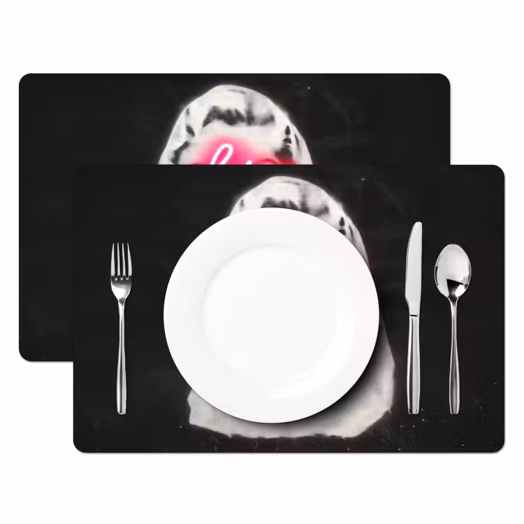 Placemat - 6 stuks - Neon - Letters - Vintage - Vrouw — 2