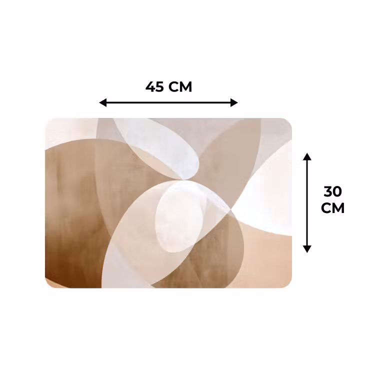 Placemat - 6 stuks - Ovale vormen - Transparant - Zachte overgang — 3