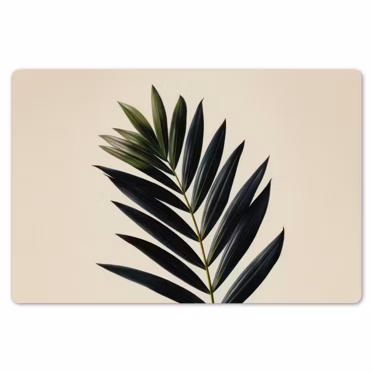 Placemat - 6 stuks - Palmblad - Donkere bladen - Subtiel — 7