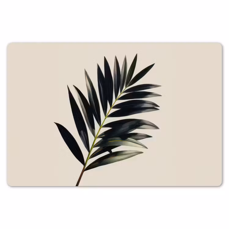 Placemat - 6 stuks - Palmblad - Subtiel - Groen - beige — 7
