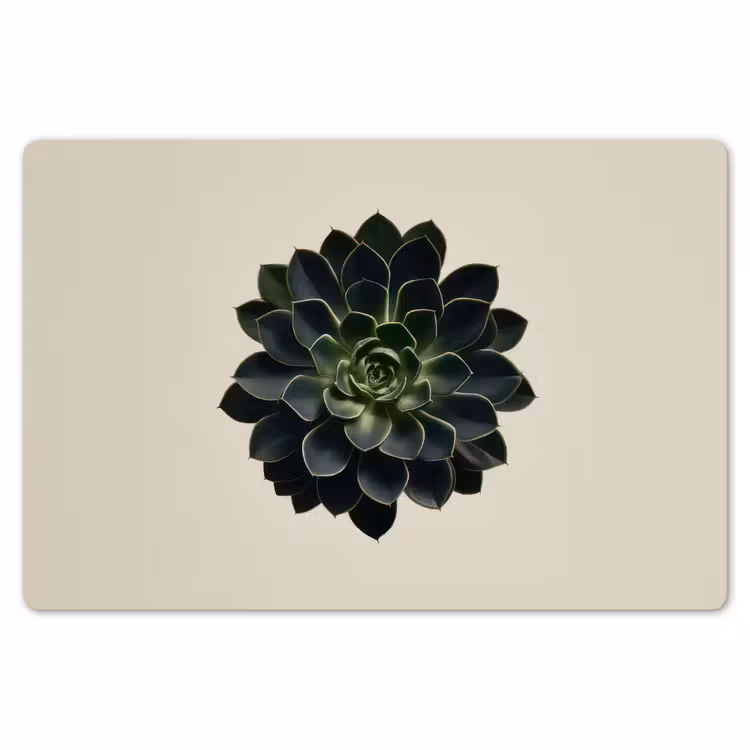 Placemat - 6 stuks - Rozet - Cirkelvormig - Donkergroen — 7