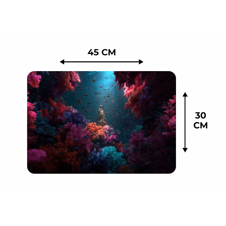 Placemat - 6 stuks - Standbeeld - Zeebodem - Koraal - Kleurrijk — 3