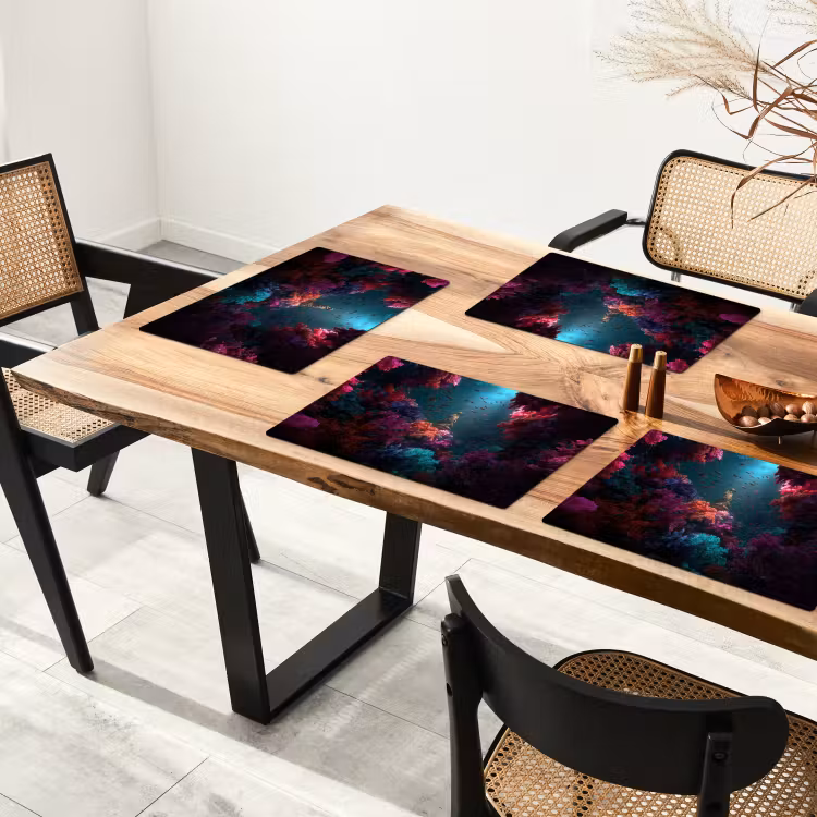 Placemat - 6 stuks - Standbeeld - Zeebodem - Koraal - Kleurrijk — 5