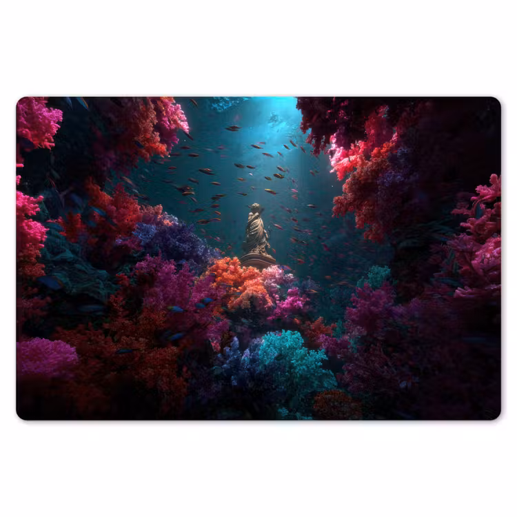 Placemat - 6 stuks - Standbeeld - Zeebodem - Koraal - Kleurrijk — 7