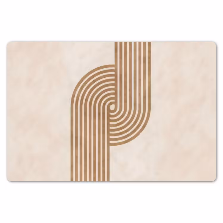 Placemat - 6 stuks - Symmetrische bocht - Koperkleurig — 7