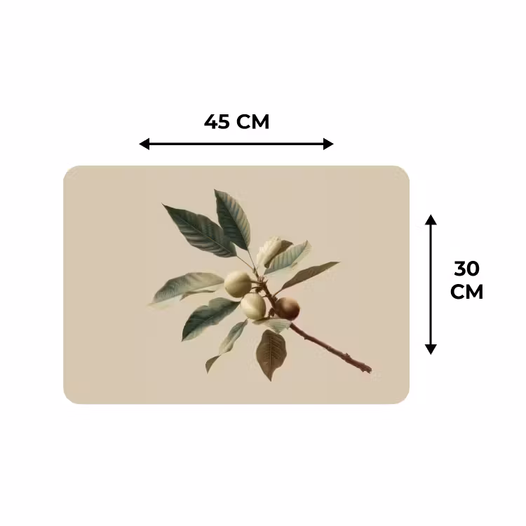 Placemat - 6 stuks - Tak - Groene Bladeren - Vruchten — 3