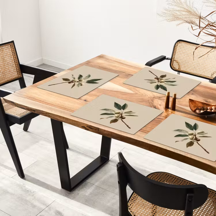 Placemat - 6 stuks - Tak - Groene Bladeren - Vruchten — 5
