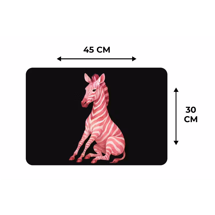 Placemat - 6 stuks - Zebra - Roze - Gestreept — 3