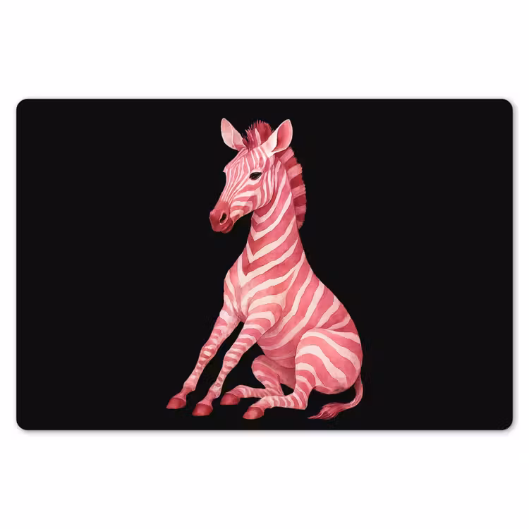 Placemat - 6 stuks - Zebra - Roze - Gestreept — 7