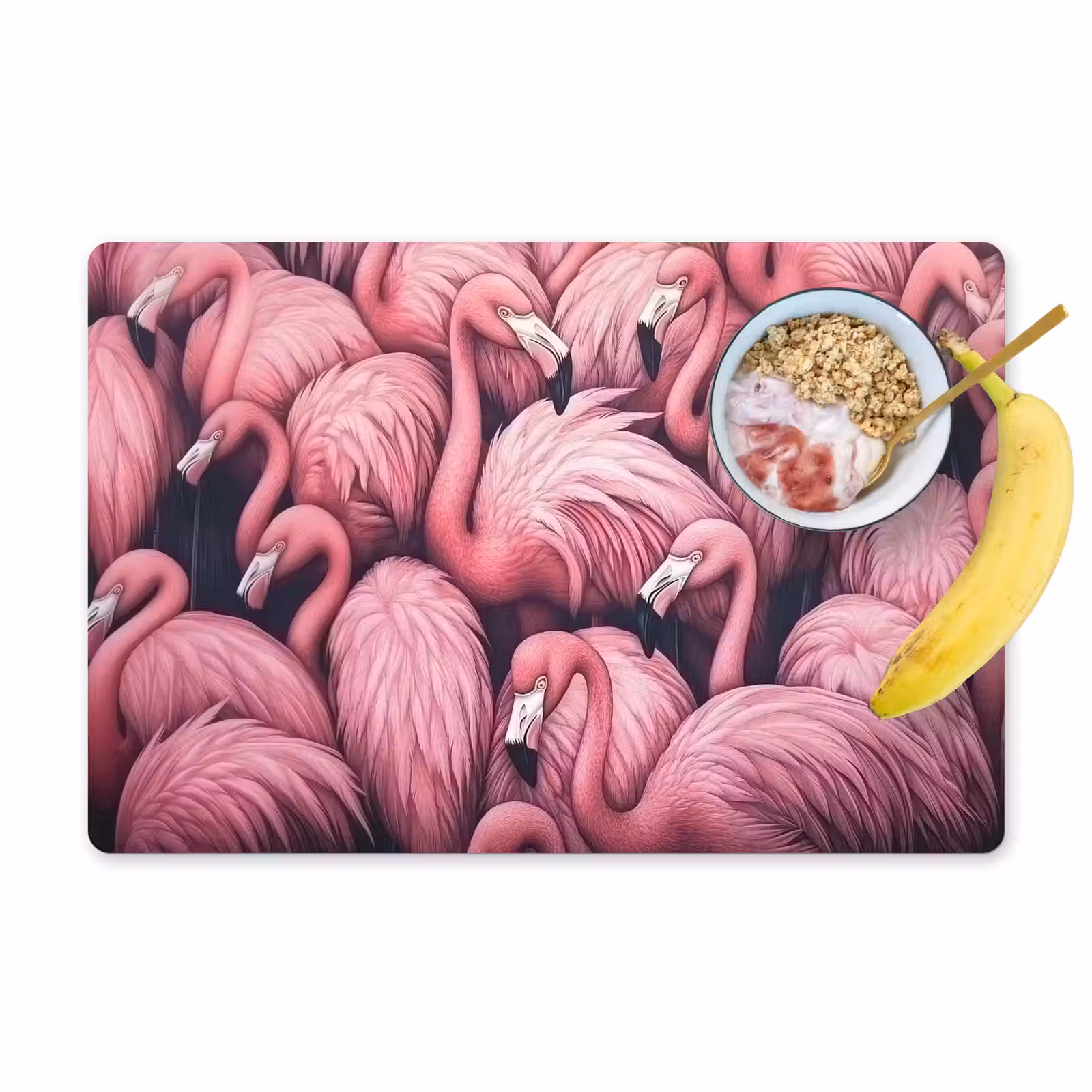 Placemat - 6 stuks - Flamingo - Roze - Dieren — 1