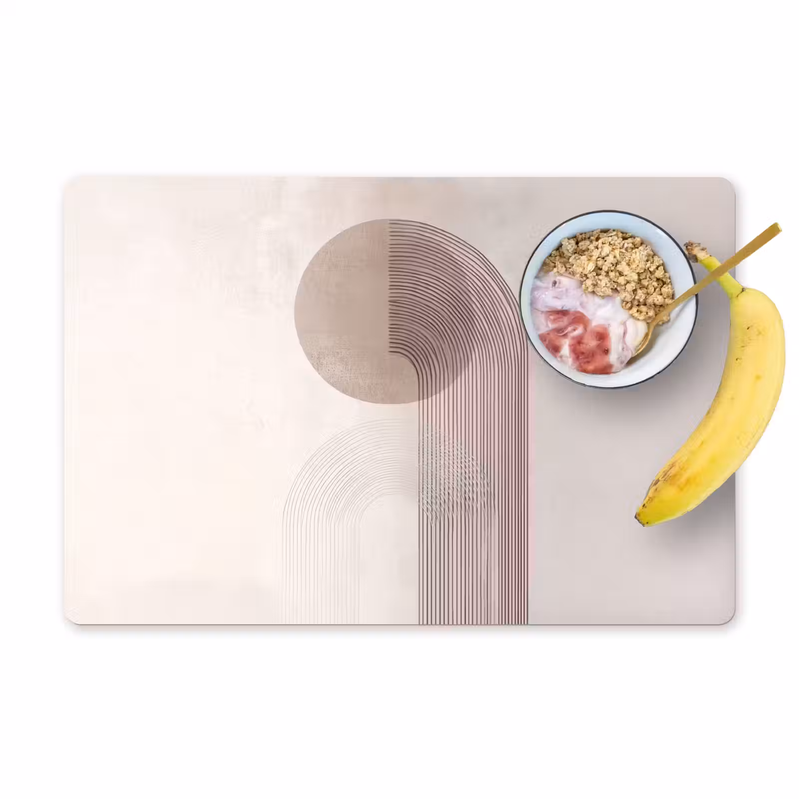 Placemat - 6 stuks - Minimalistisch - Cirkel - Lichtgrijs — 1