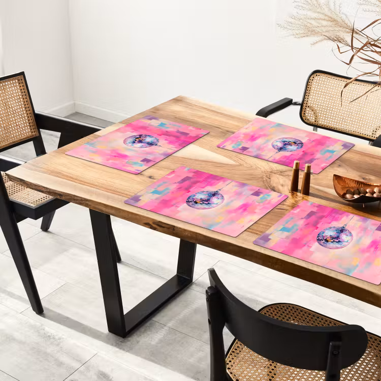 Placemat - 6 stuks - Discobal - Pink - Verf — 5