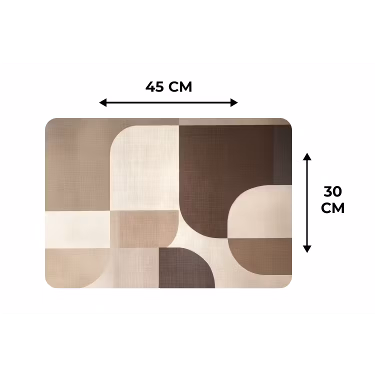 Placemat - 6 stuks - Geometrisch - Geweven structuur - Modern — 3