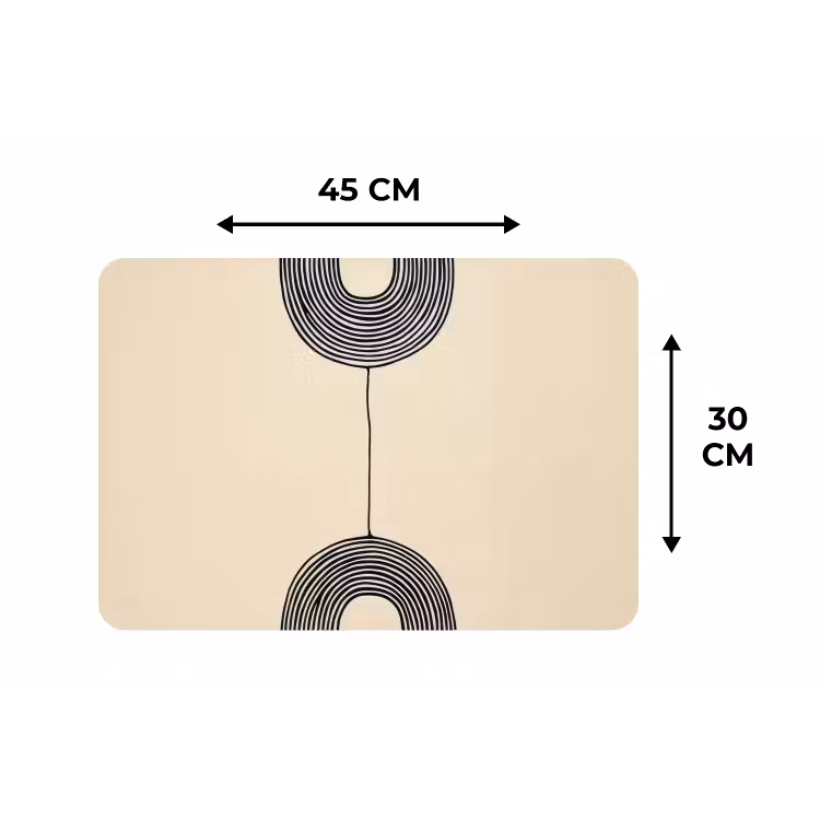 Placemat - 6 stuks - Geometrische bogen - Minimalistisch - Symmetrisch — 3