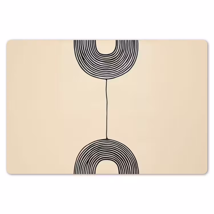 Placemat - 6 stuks - Geometrische bogen - Minimalistisch - Symmetrisch — 7