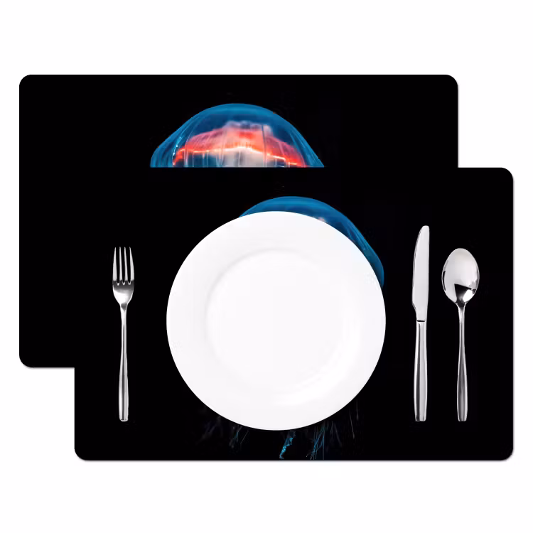 Placemat - 6 stuks - Kwal - Tentakels - Blauw - Licht — 2