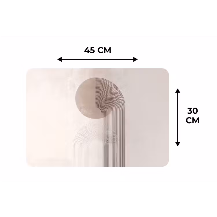 Placemat - 6 stuks - Minimalistisch - Cirkel - Lichtgrijs — 3