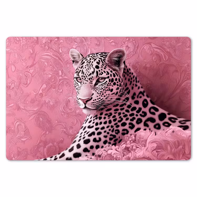 Placemat - 6 stuks - Panter - Luxe - Roze — 7