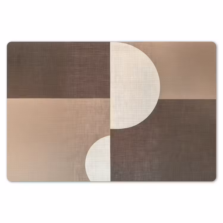 Placemat - 6 stuks - Raster - Halve cirkels - Contrast — 7