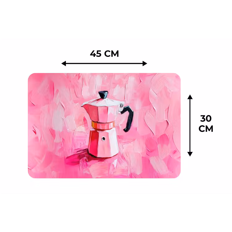 Placemat - 6 stuks - Roze - Verf - Coffee — 3