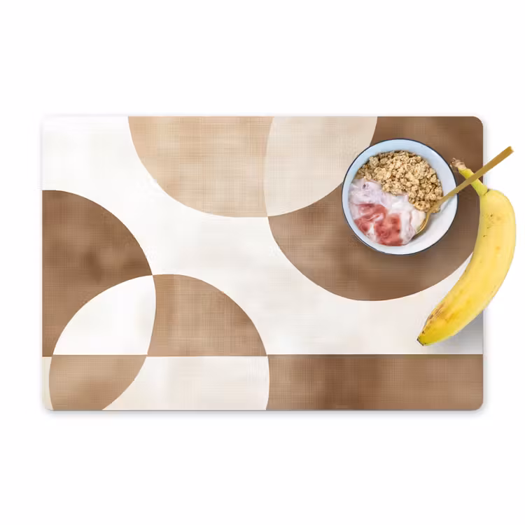Placemat - 6 stuks - Snijdende cirkels - Overlappende vlakken — 1