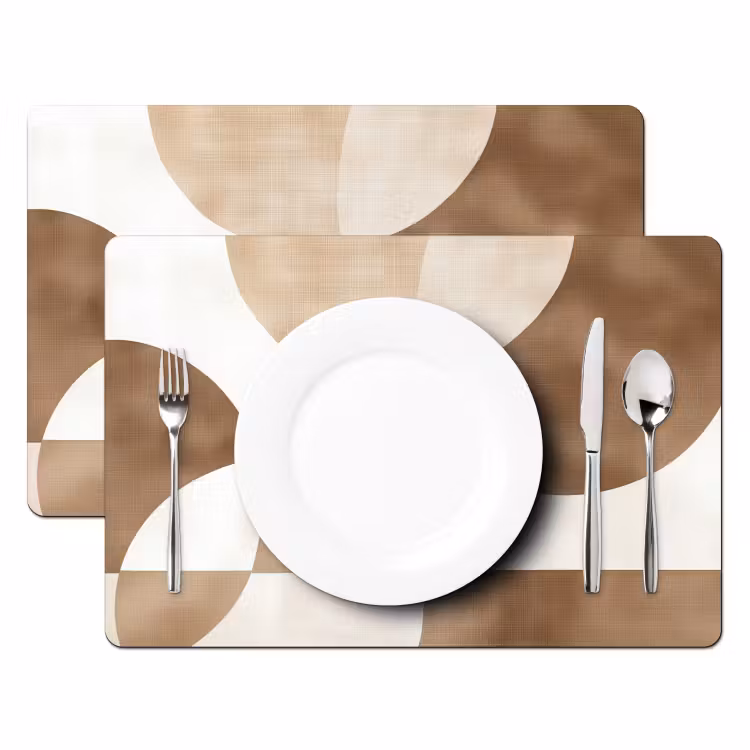 Placemat - 6 stuks - Snijdende cirkels - Overlappende vlakken — 2