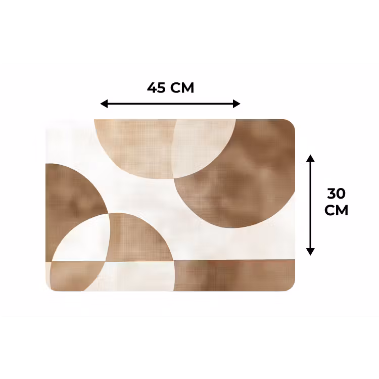 Placemat - 6 stuks - Snijdende cirkels - Overlappende vlakken — 3