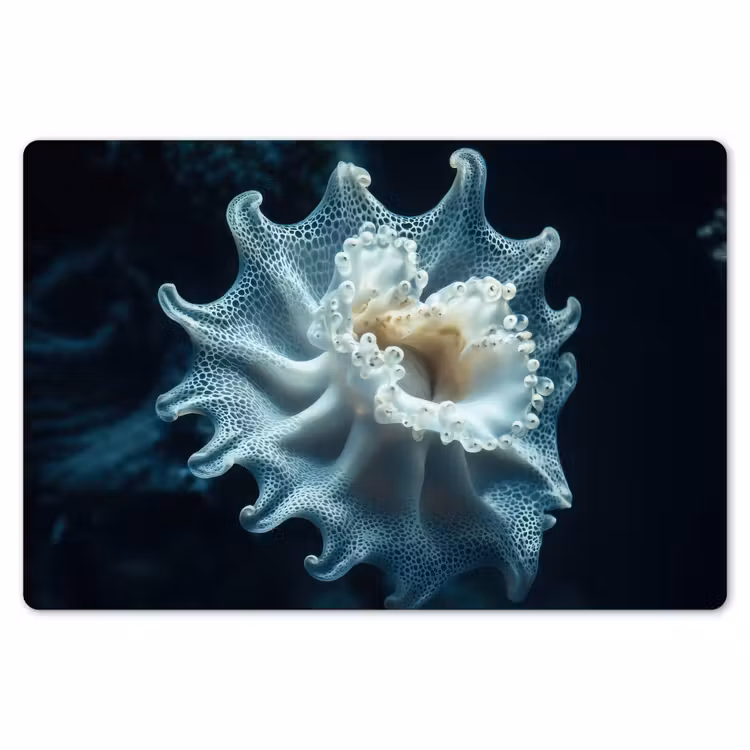 Placemat - 6 stuks - Zeewezen - Wit - Golven - Water — 7