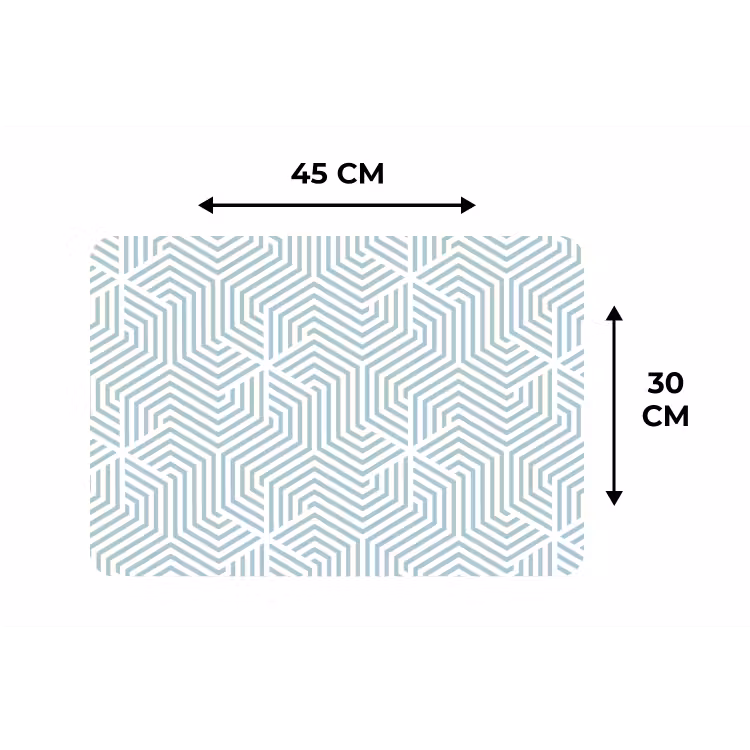 Placemat - 6 stuks - Geometrie - Lijn - Groen - Patroon — 3
